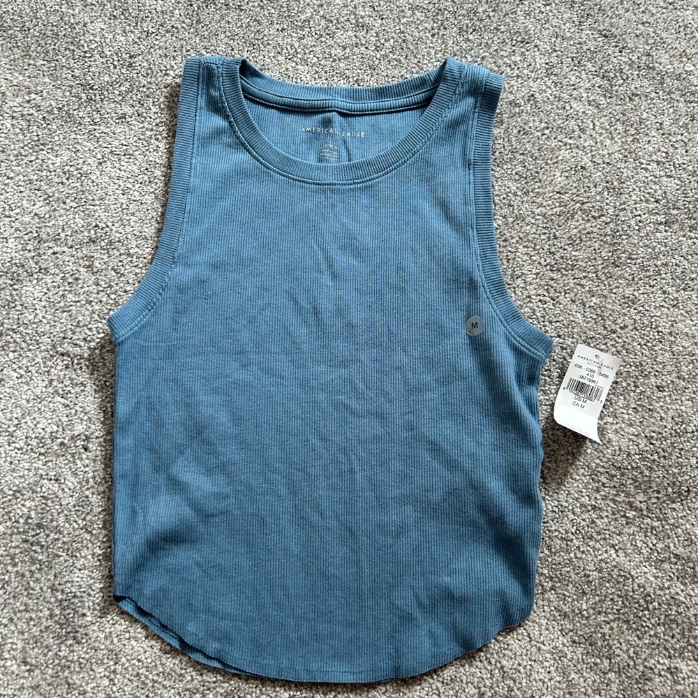 American Eagle Outfitters Teal Tank Top